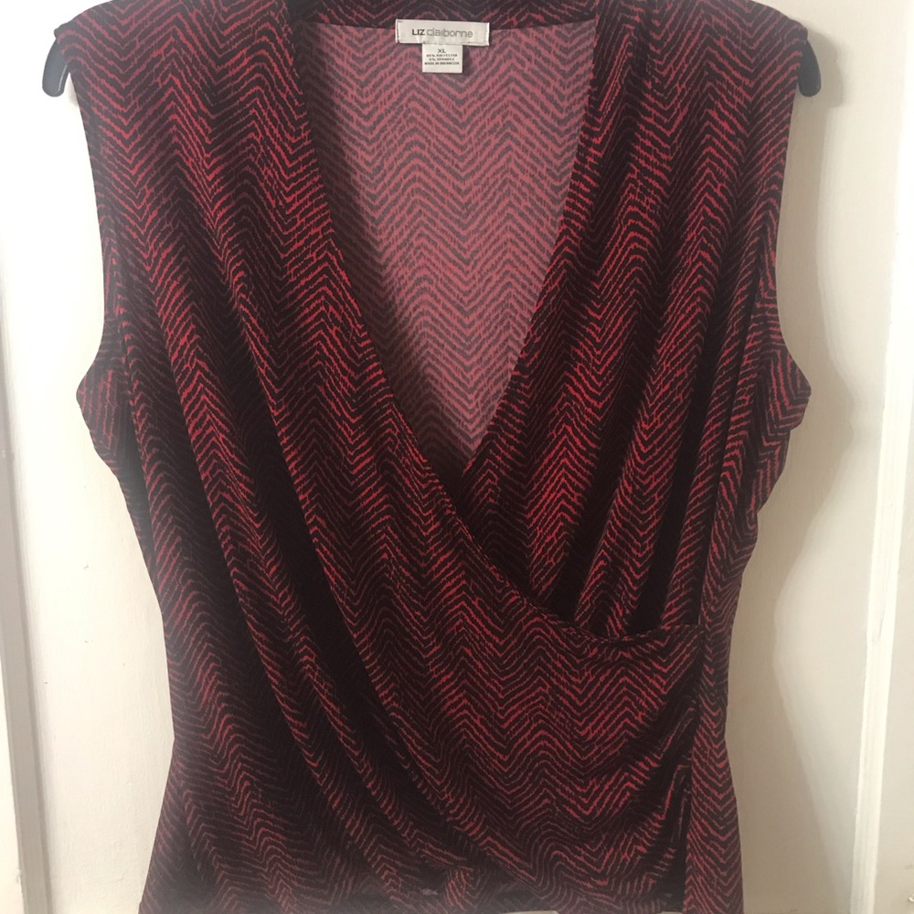 Liz Claiborne XL Red and Black tank